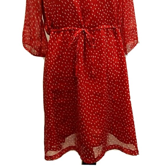 OLD NAVY Red & White Polka Dot Drawstring Dress - Picture 2 of 8